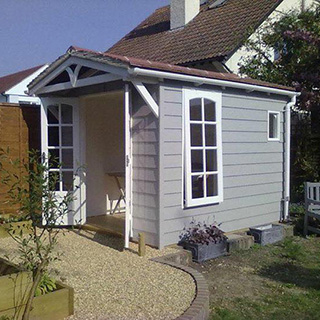 Bespoke summer house and landscaping