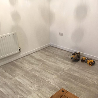 Laminate flooring installation