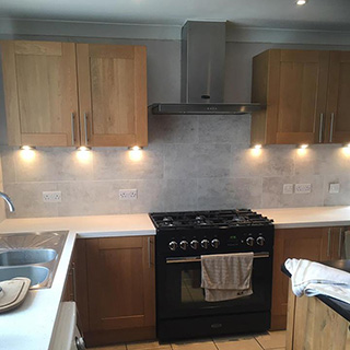 New fitted kitchen and lighting